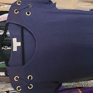 MK Linen Blend Navy Tshirt